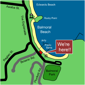 balmoral beach map
